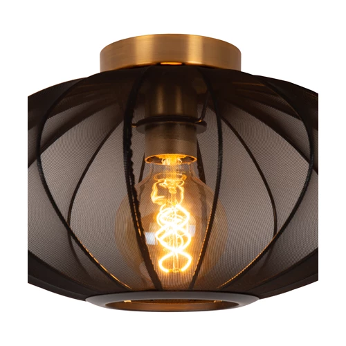 Lucide CORINA - Lámpara de techo - Ø 40 cm - 1xE27 - Negro - detalle 1